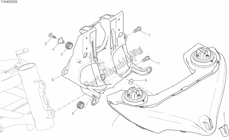 All parts for the Headlight of the Ducati Multistrada 1200 Enduro Touring 2018